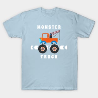 Vector illustration of monster truck with cartoon style. T-Shirt